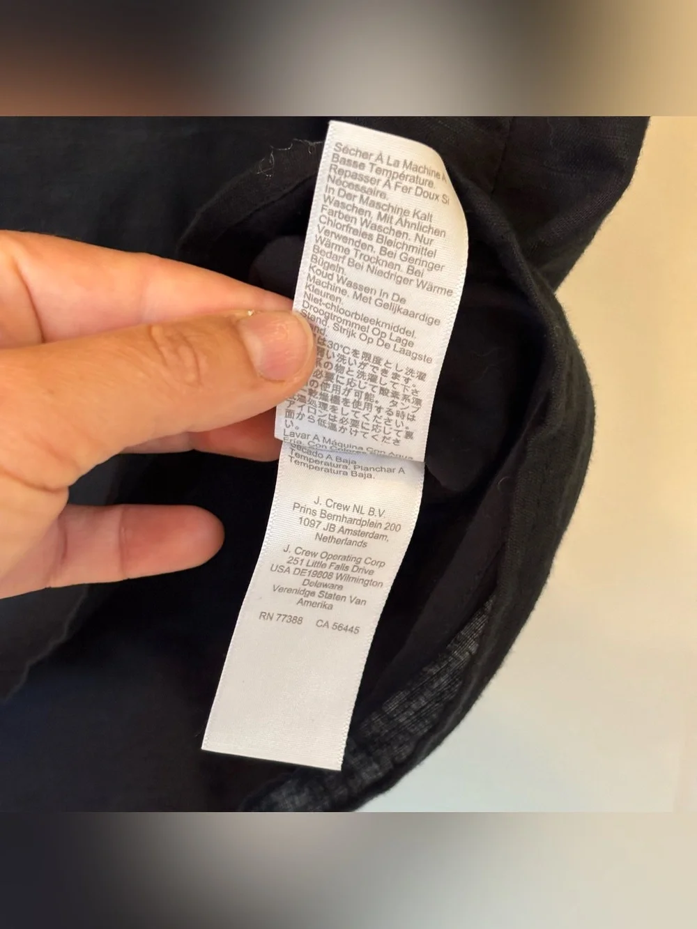 J. Crew Linen-Blend Squareneck Tank Top Black Side Zipper Size Small